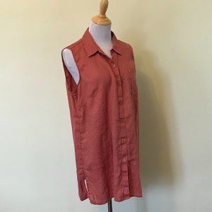 Coldwater Creek Sleeveless Linen Tunic, SZ Large